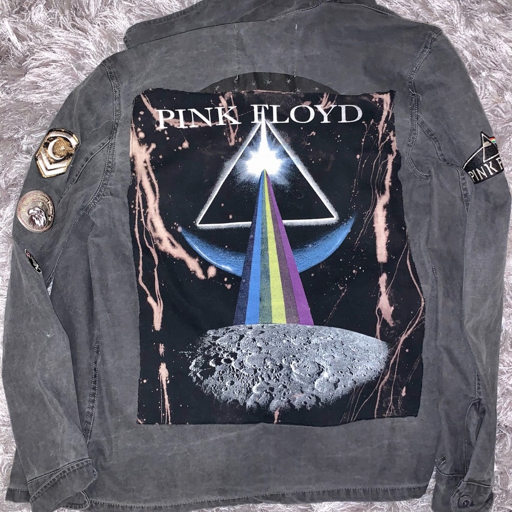 Pink Floyd Gray Denim Patchwork Jacket